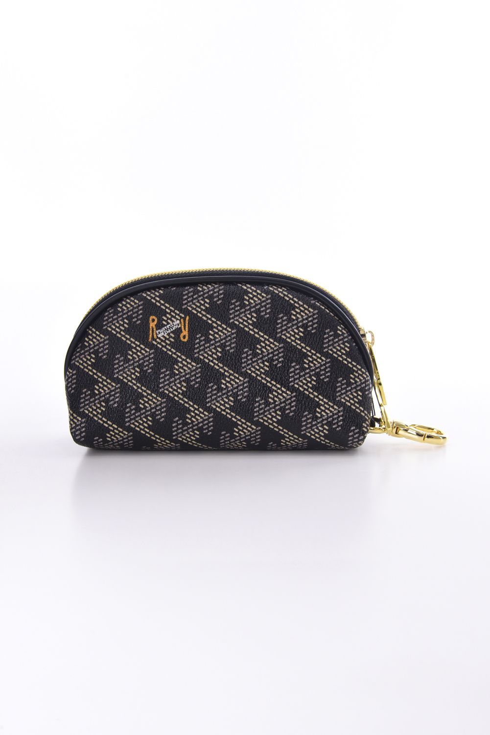 【プレゼント好適品】 KIWI PETIT (キウィ プチ)  / ブランド オリジナルテキスタイル プチ ポーチ (ダークブラック)*