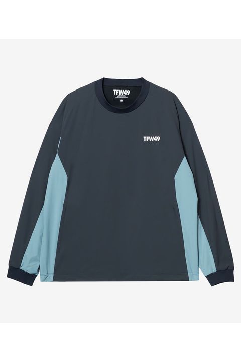 【26AW】 SHELL PULLOVER TRAIN / ナイロン クルーネック プルオーバー (チャコール)