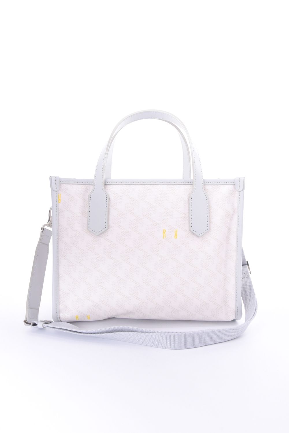 【26SS】  LANIUS SQUARE MINI (ラニウス スクエア ミニ) / ブランドオリジナルテキスタイル カートバッグ （モノホワイト）