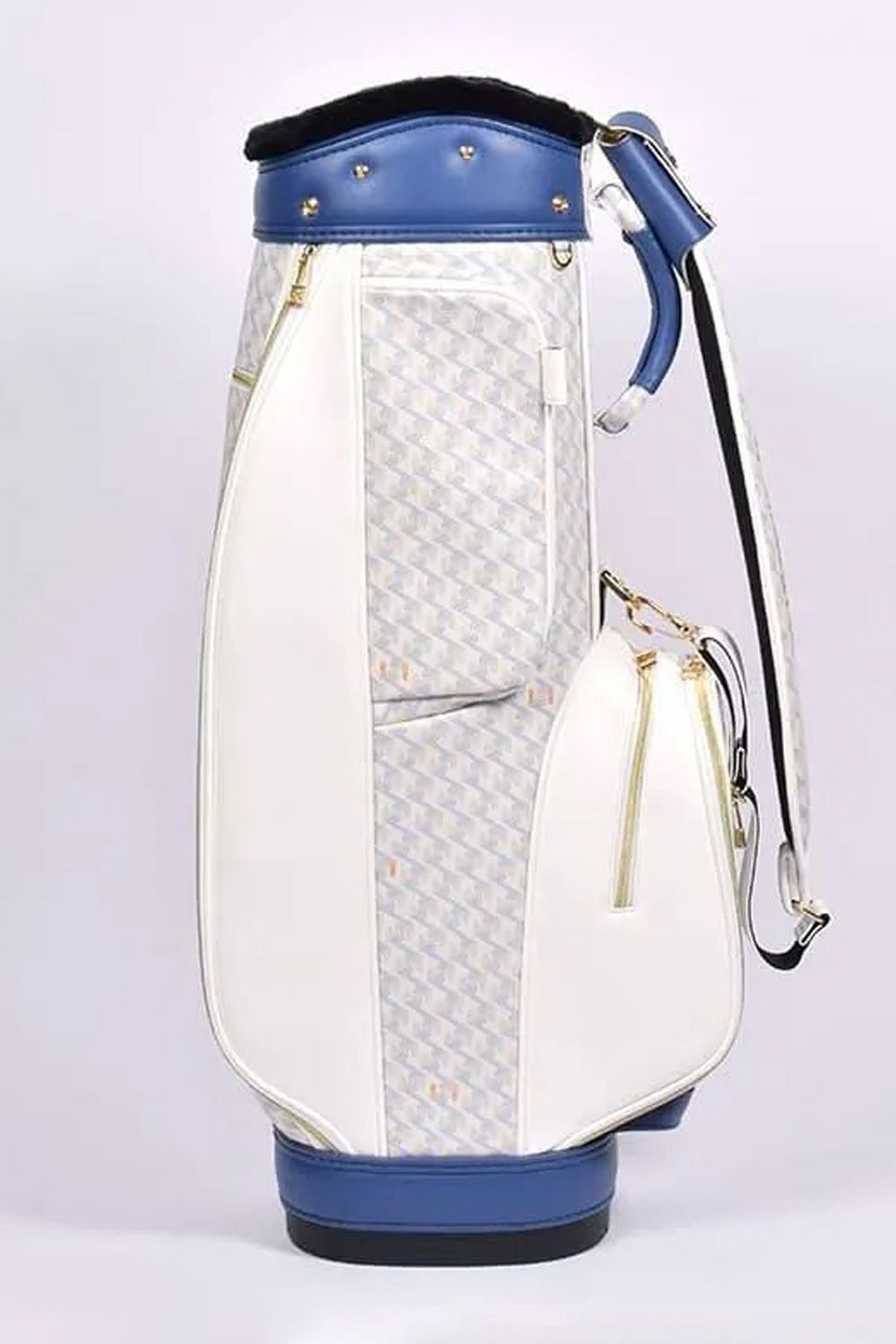 【10周年記念限定品】 RALLINA (ラリーナ) / ブランドオリジナルテキスタイル カートタイプ キャディバッグ （オーシャンホワイト）