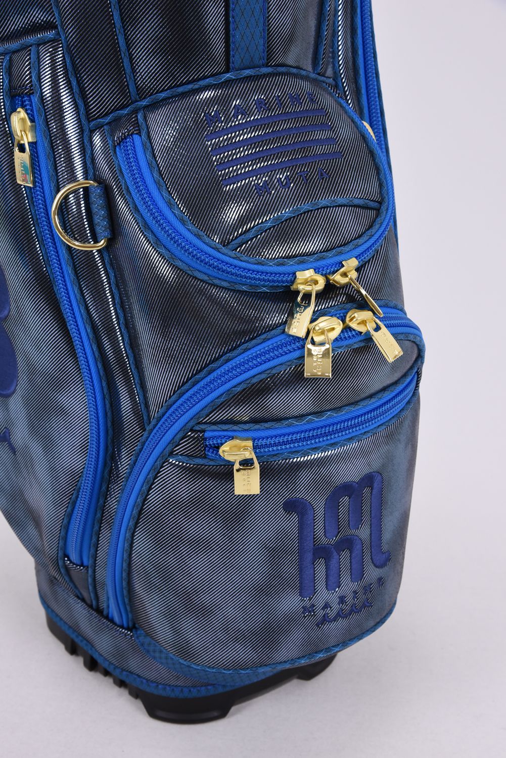 【26AW】 METALLIC CADDY BAG & HEAD COVER / メタリック 14分割 スタンドタイプ キャディバッグ&ヘッドカバーセット (ブルー)