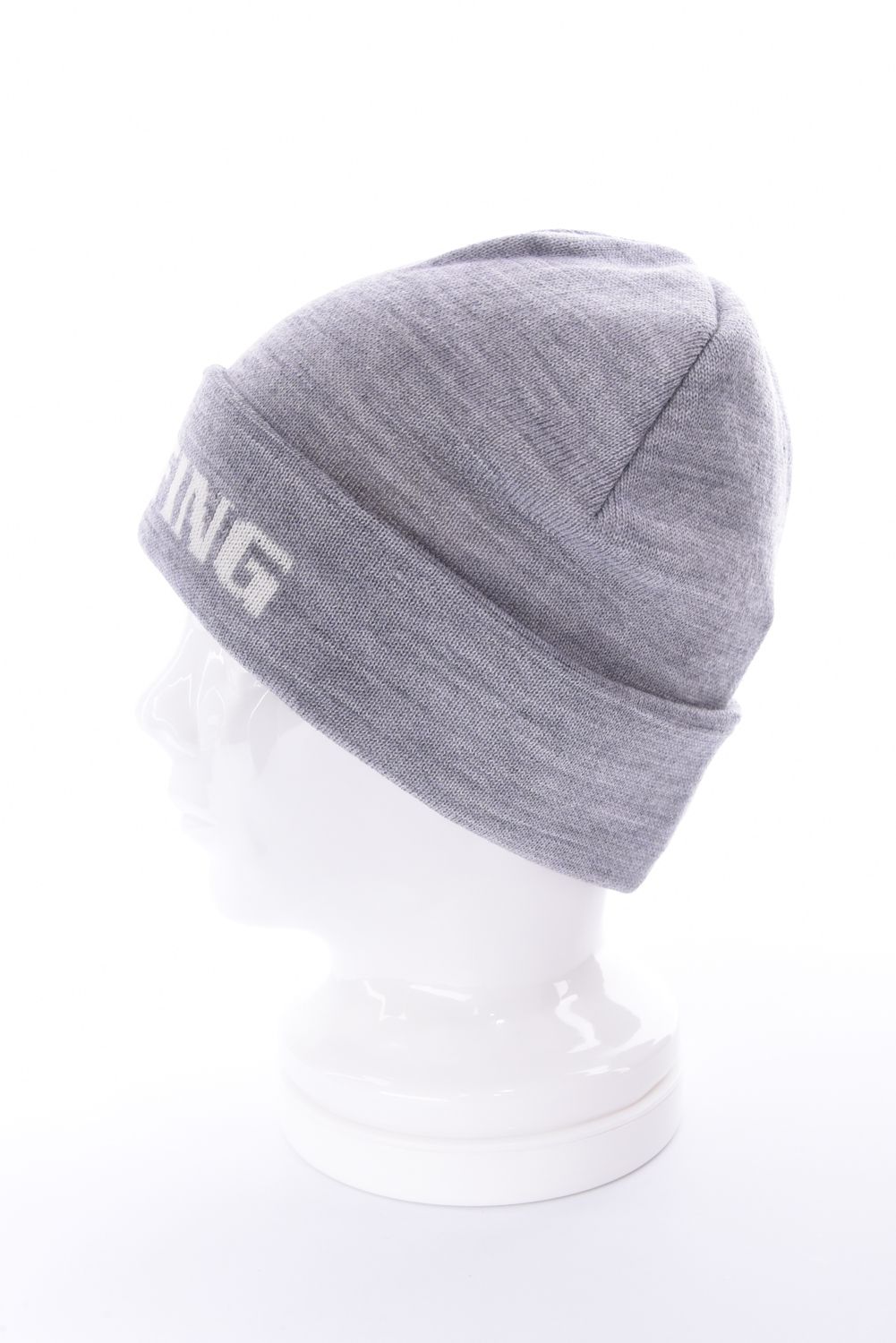 MEN’S WR WOOL LOGO BEANIE / ブランドロゴジャカード ニットビーニー (グレー)