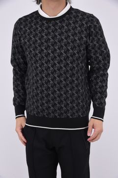 GM CREW NECK KNIT / GM クルーネック プルオーバー ニット (ブラック)
