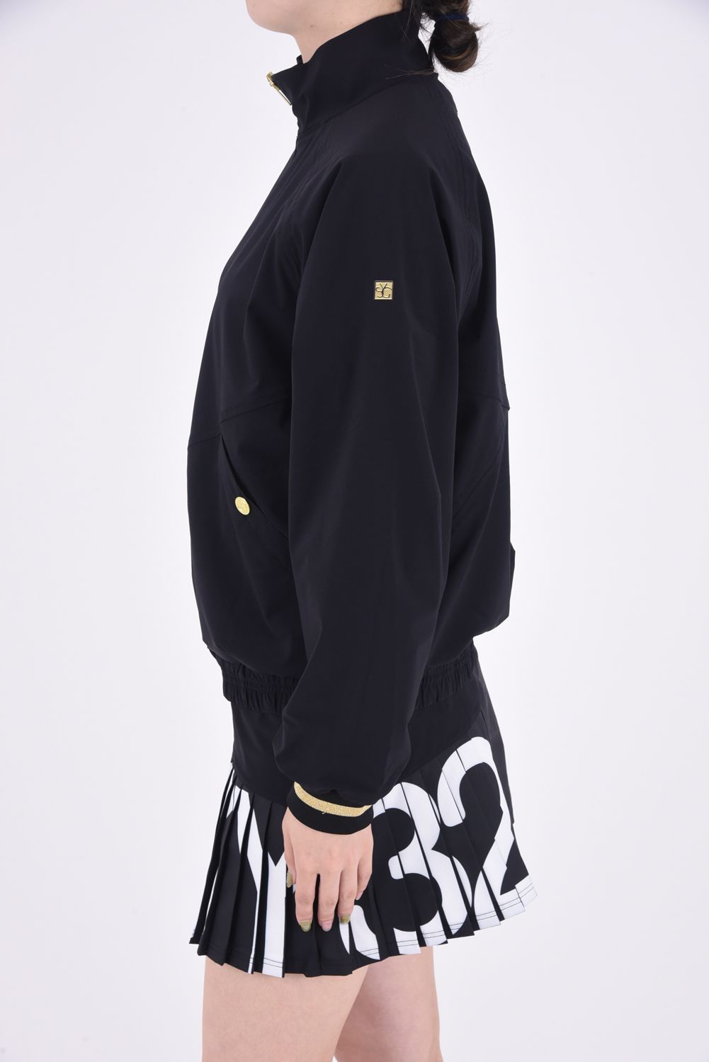 【レディース】CARVICO STRETCH ZIP UP JK / カルビコ生地 ストレッチ ジップアップ ジャケット (ブラック)*