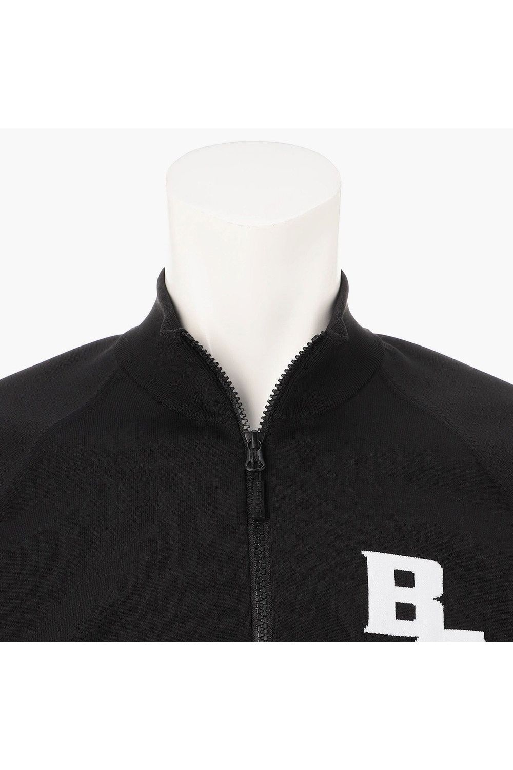 【26AW】 MEN’S PLANE KNIT HALFZIP / BGロゴ ハーフジップニット (ブラック)