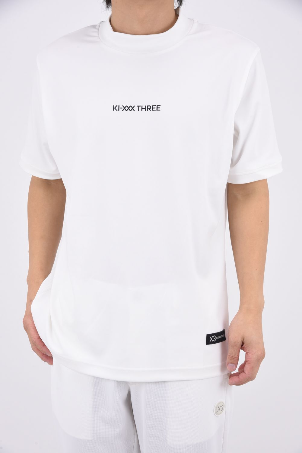 【26SS】 HYBRID MESH MOCK TEE / メッシュ モックネックTシャツ (ホワイト)