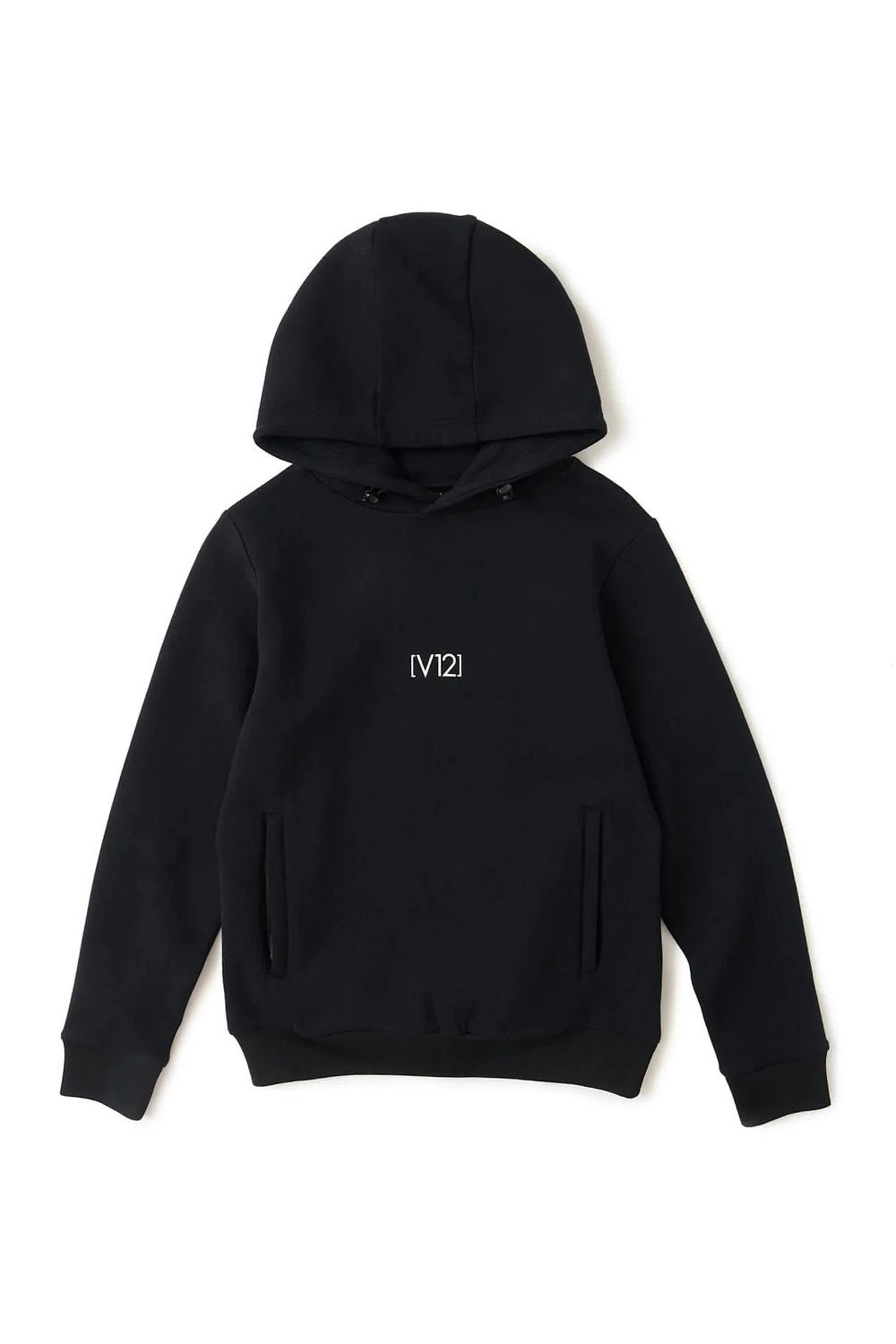 【26AW】【レディース】 RING LOGO PARKA / ダンボールニット サークルロゴ ジップポケット プルオーバーフーディー (ブラック)