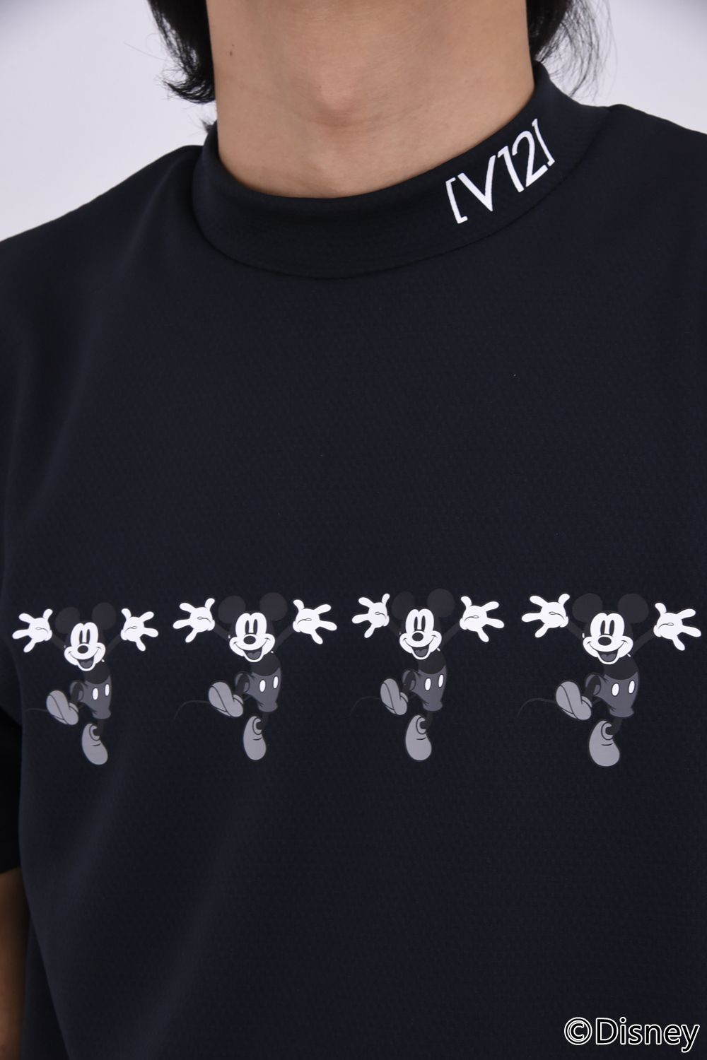 【26SS】 FUNNY MOCK / ディズニーコレクション モックネックTシャツ (ブラック)