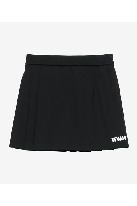 【25AW】【レディース】 WRAP PLEATED SKIRT / ダンボール素材 ウエストリブ バックプリーツスカート (ブラック)