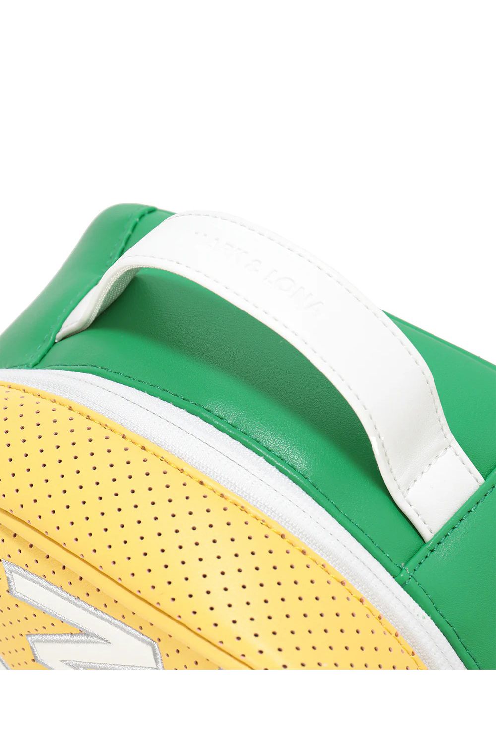 【26SS】 ML DUAL-TONE SHOE BAG / バイカラー ロゴパッチワーク シューズバッグ (イエロー)