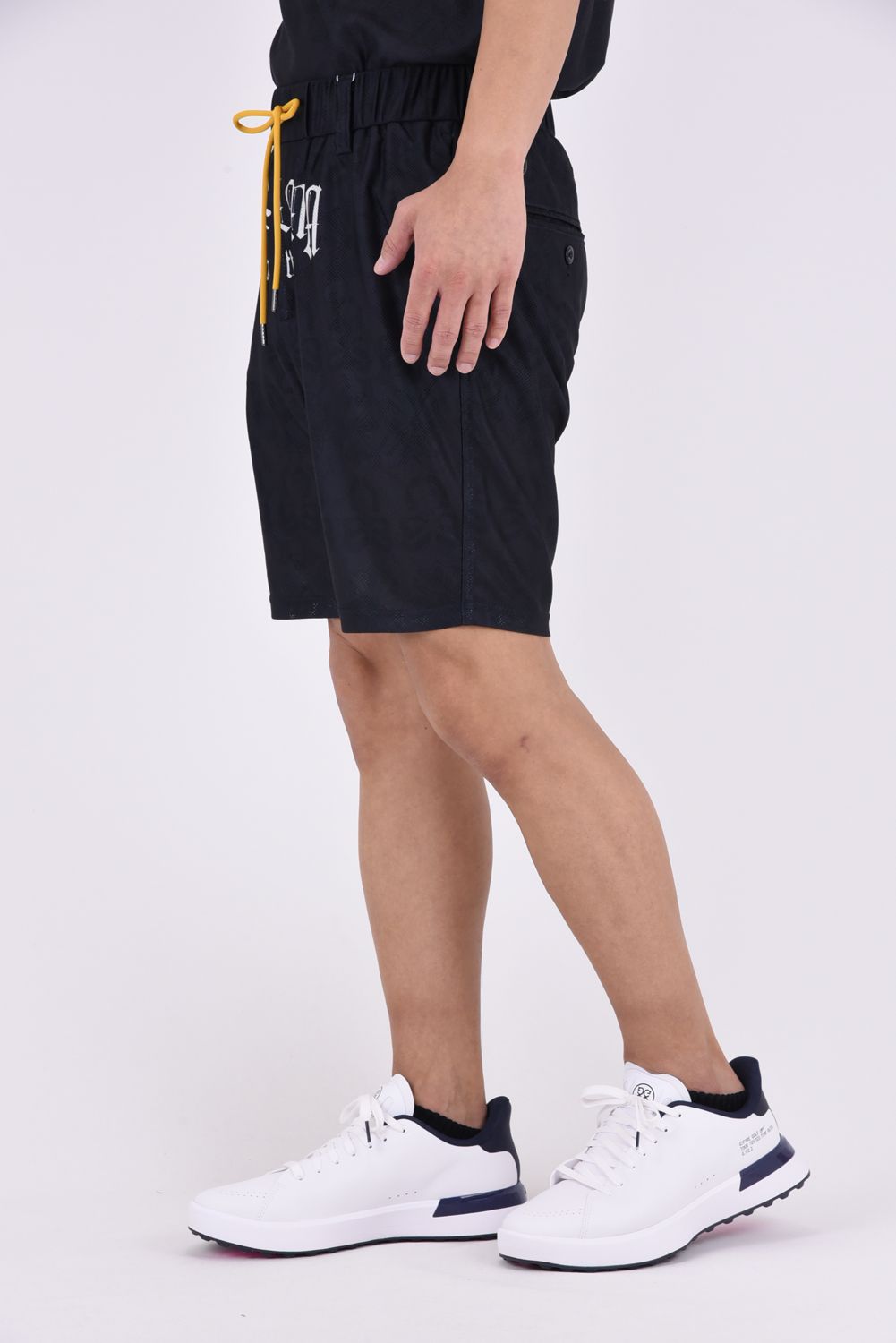 【2026AW 木村拓哉さん着用】 FRACTUR MONOGRAM JACQUARD SHORTS / メッシュジャカード生地 エレメントスカル総柄 ショートパンツ (ブラック)