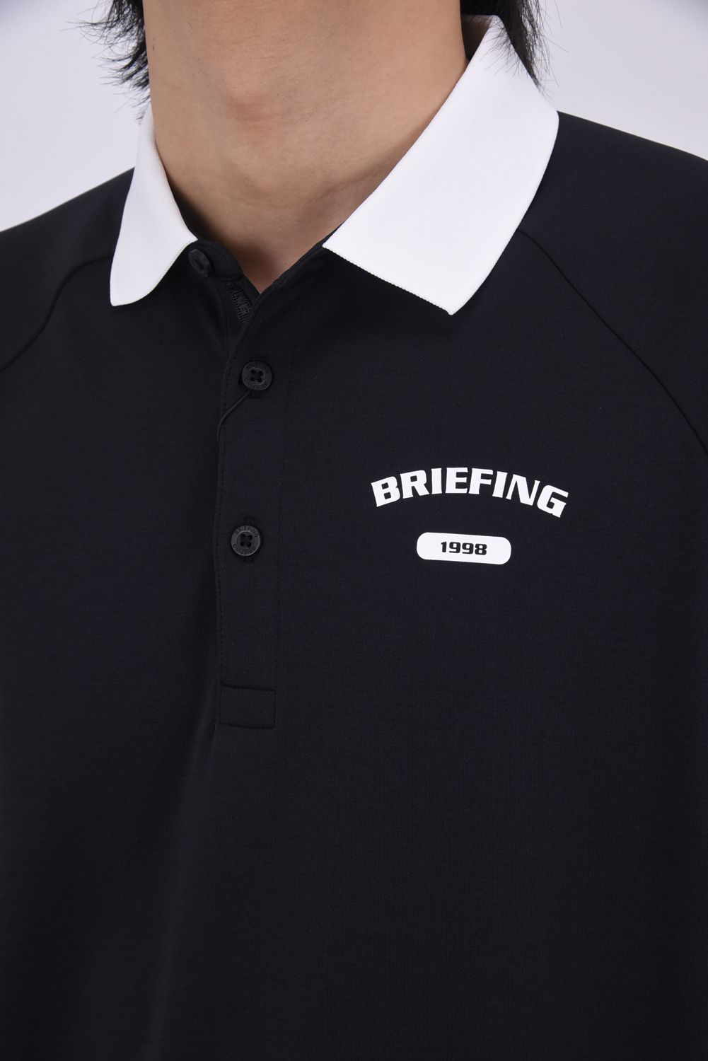 【26SS】 MEN’S COLLEGE LOGO POLO RF / カレッジロゴ リラックスフィット ポロシャツ (ブラック)