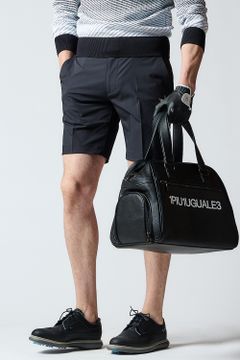 REGULAR SHORTS / ブランドロゴ レギュラーフィット クールタッチ ショートパンツ (ブラック)
