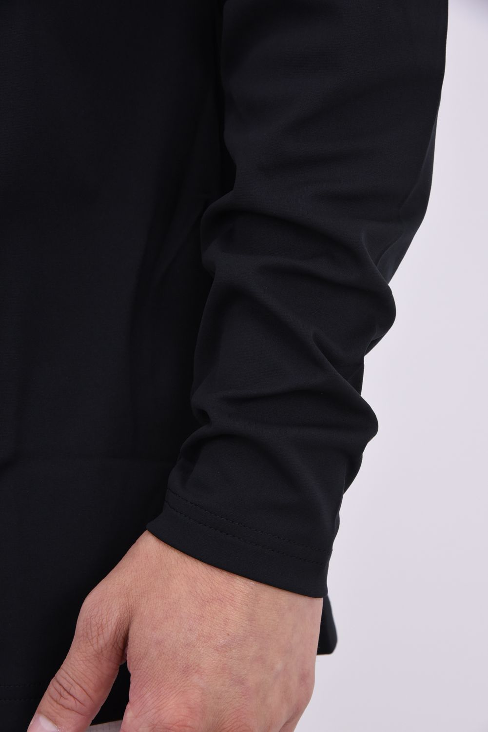 【26AW】 MEN’S TOUR LS HIGHNECK / ベーシック ブランドロゴ 長袖モックネックTシャツ (ブラック)