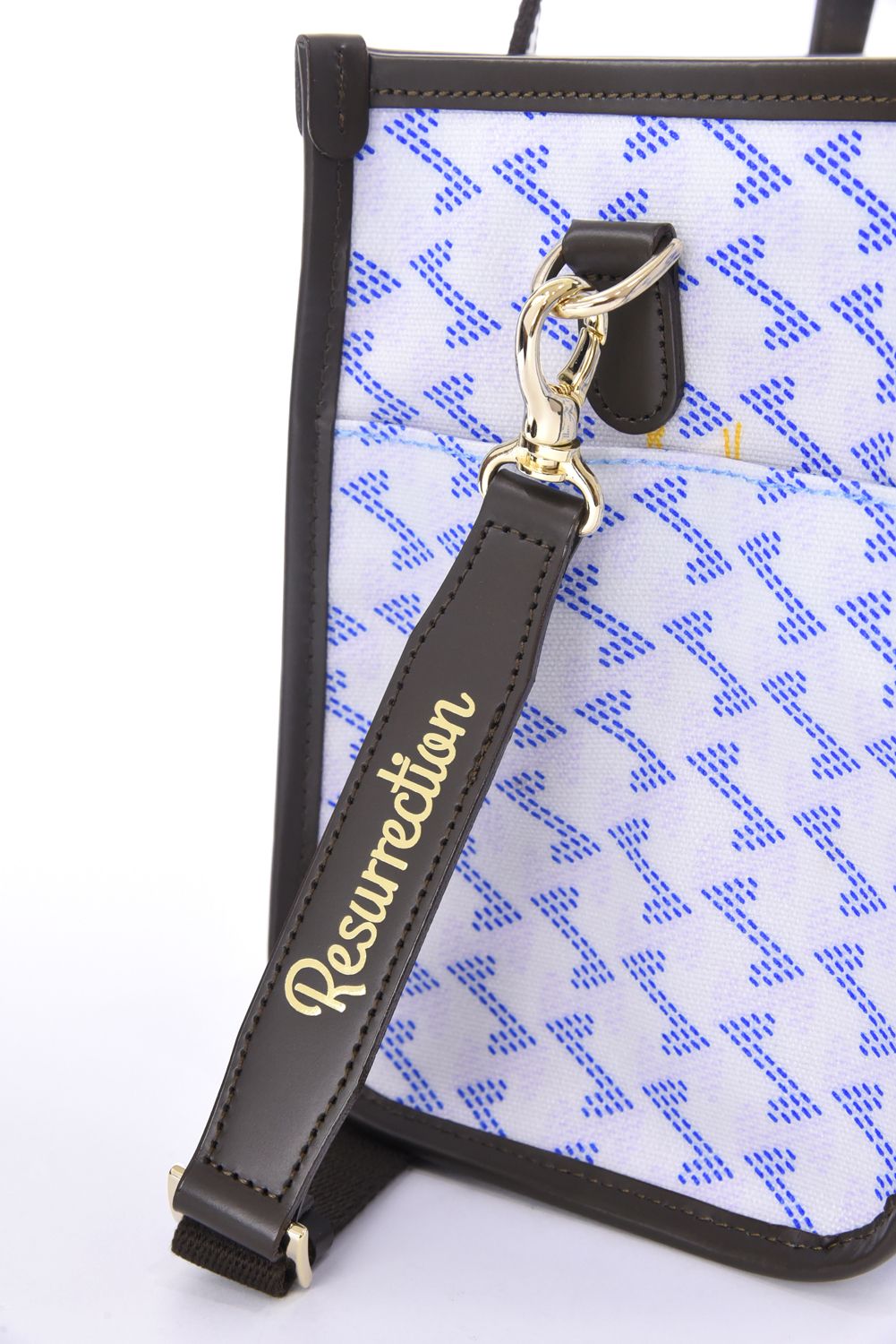 【26SS】  LANIUS SQUARE MINI (ラニウス スクエア ミニ) / ブランドオリジナルテキスタイル カートバッグ （アクア）