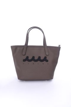 CONTINUA PERFORATED ETHICAL LEATHER MINI TOTE BAG / パンチングエシカルレザー ミニトートバッグ (ブラウン)