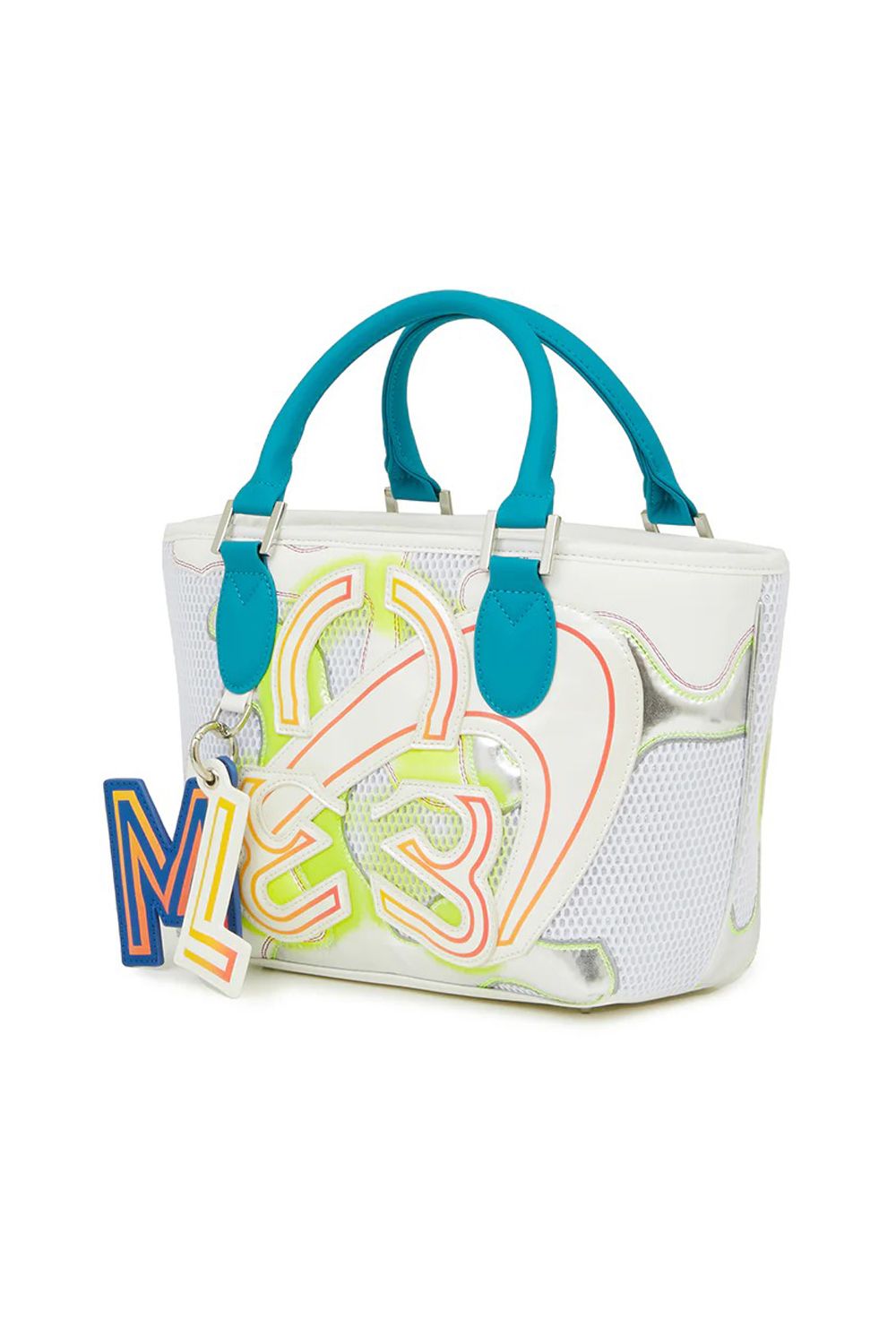 【26SS】 NITRO CAMO PANELED CART BAG / メッシュ生地 マルチカラー パッチワーク 2WAYカートバッグ (ホワイト)