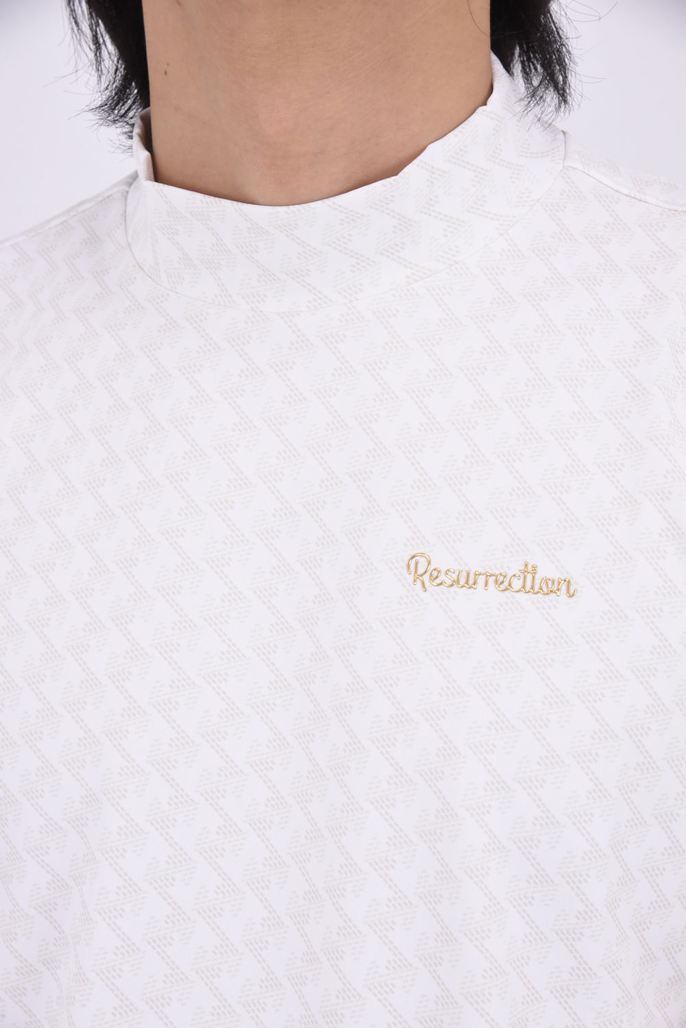 【26SS】 MENS GM PRINT MOCK NECK / GMプリントモックネック (ホワイト)*