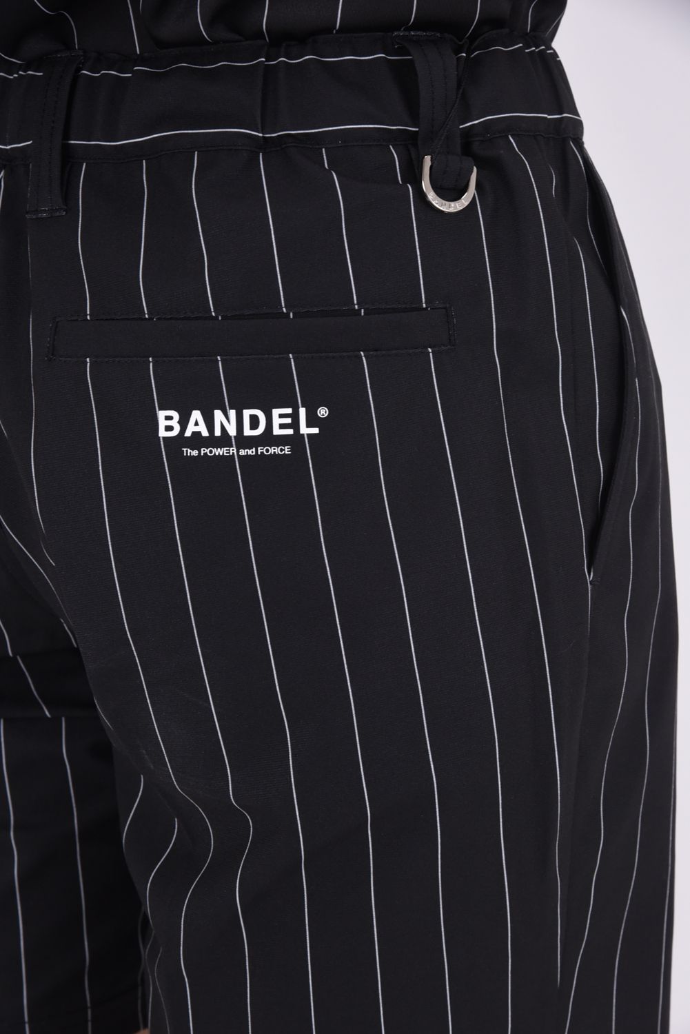 【26SS】 STRIPE TUCK HALF PANTS / ピンストライプ タックショートパンツ (ブラック)