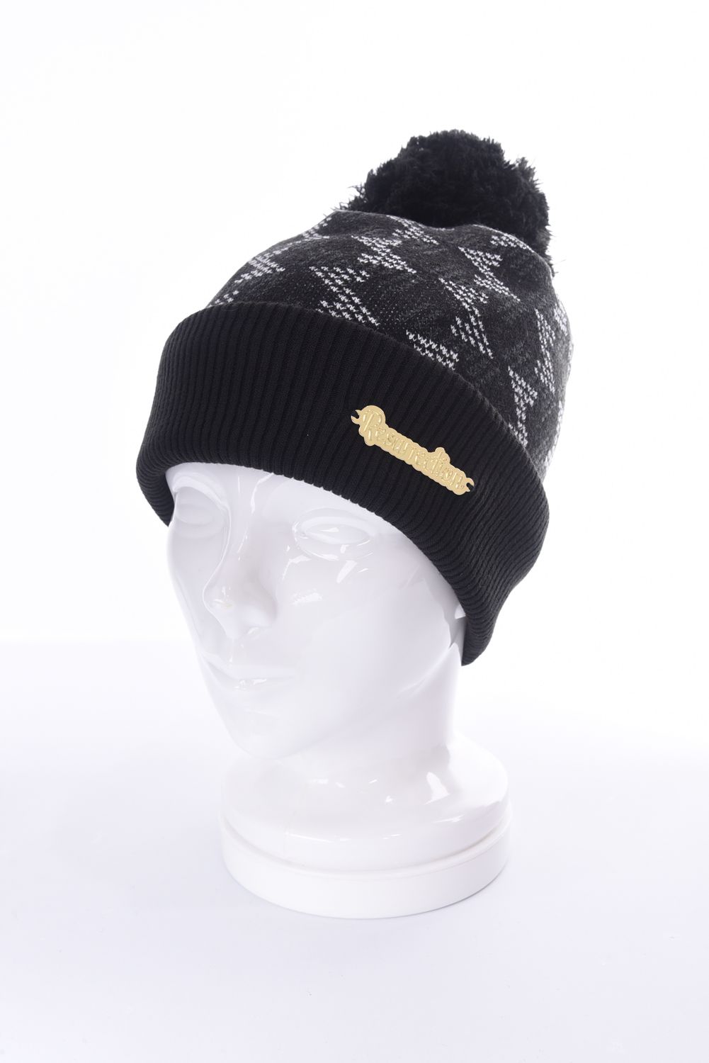 GM BONBON KNIT CAP / GM ボンボン ニットキャップ (ブラック)