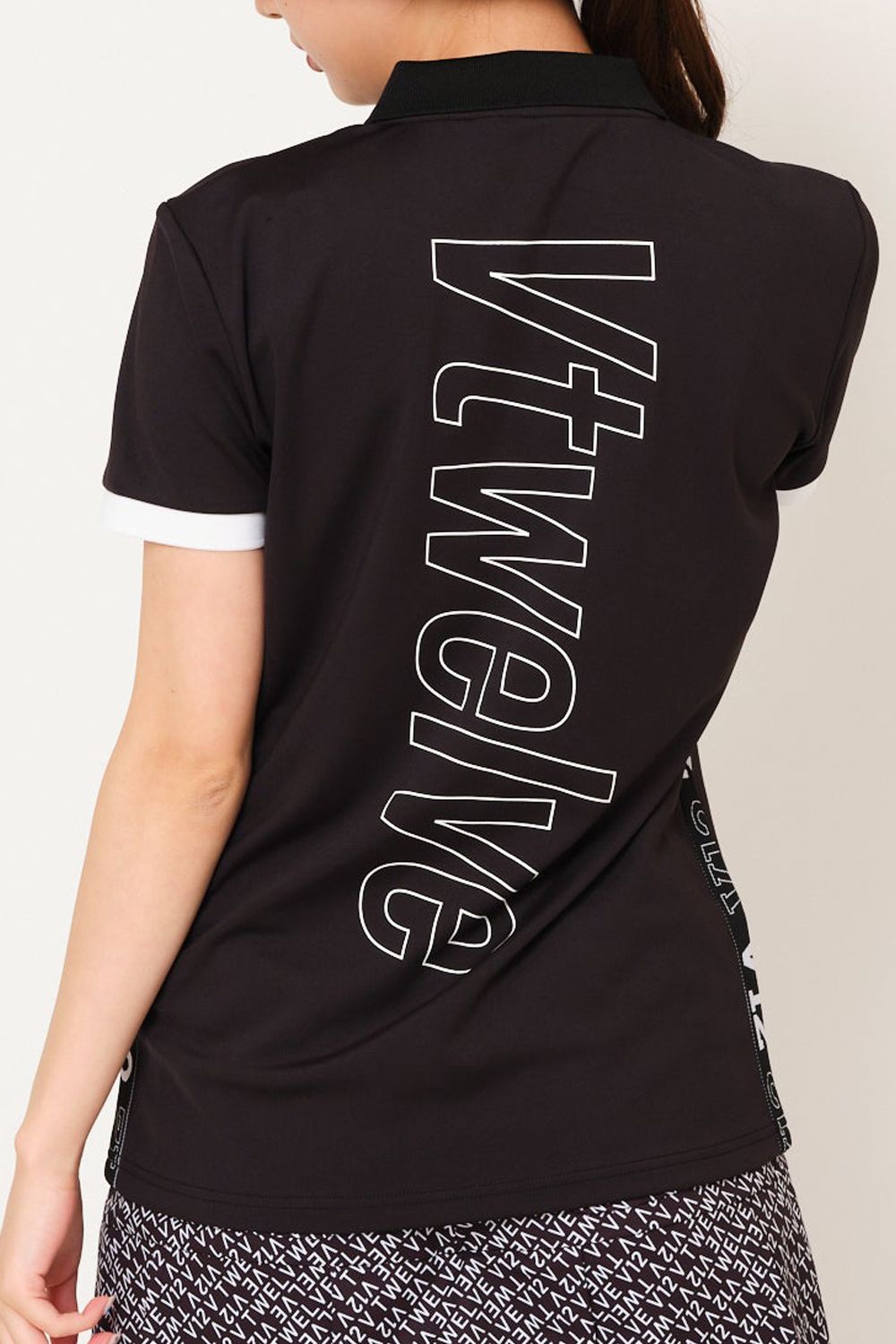 【期間限定ポイント10倍】【レディース】 BACK O/L POLO / アウトラインロゴ ポロシャツ (ブラック)