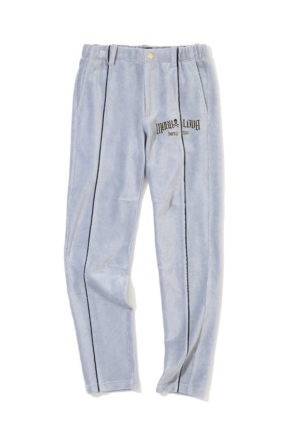 【2026AW 木村拓哉さん着用】 FRAKTUR CORDUROY JERSEY PANTS / コーデュロイ 金刺繍ロゴ トラックパンツ (パープル) (10月7日入荷予定)