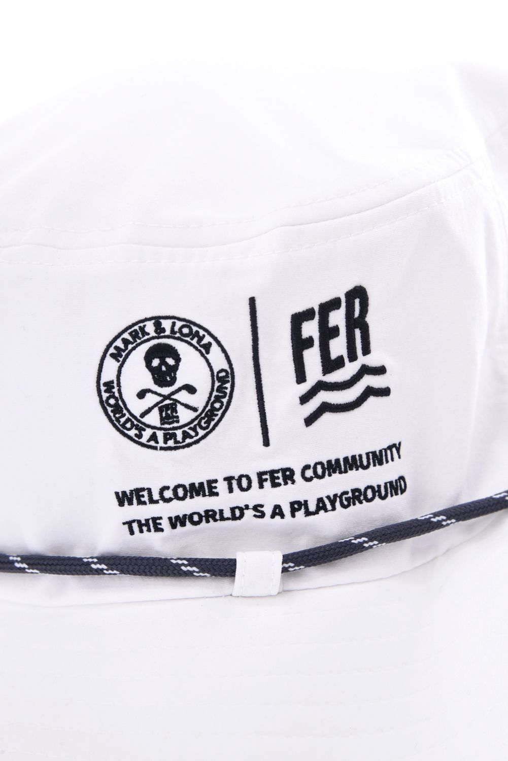 【26SS】【FER COLLECTION】 SWAG LOGO DRY TECH HAT / 3Dロゴ刺繍 2WAYバケットハット (ホワイト)