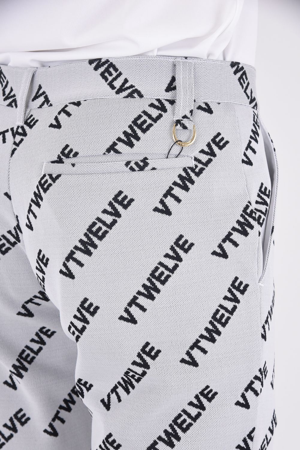 【秋冬仕様】VET PANTS / グラフィック ロゴ ジャガードパンツ (ホワイト)