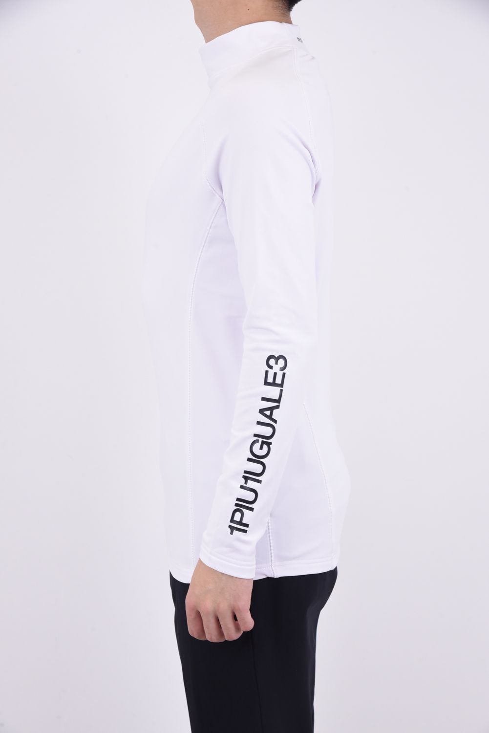 UNDER SHIRTS / ブランドロゴ モックネック Tシャツ ホワイト - 3