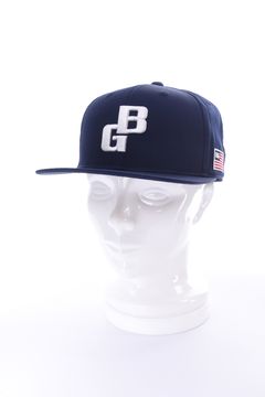 【26SS】 MEN’S BG LOGO FLAT VISOR CAP / BGロゴ フラットキャップ (ネイビー)