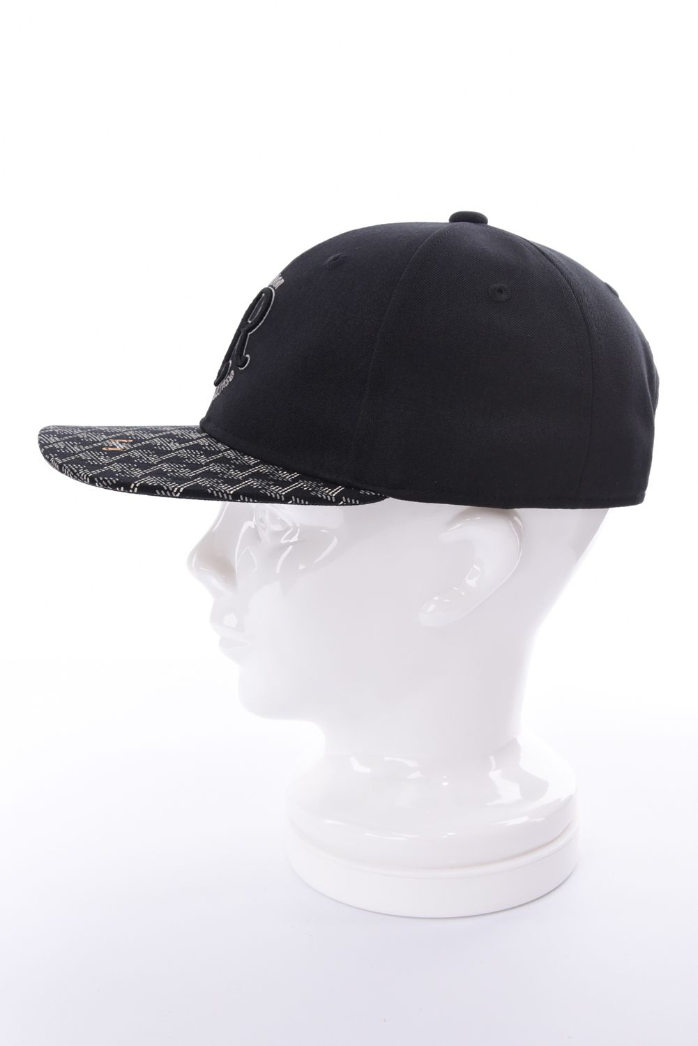【26AW】 GM BRIM CAP LANATEC / RRロゴ刺繍 オリジナルテキスタイルブリム フラットキャップ (ブラック)