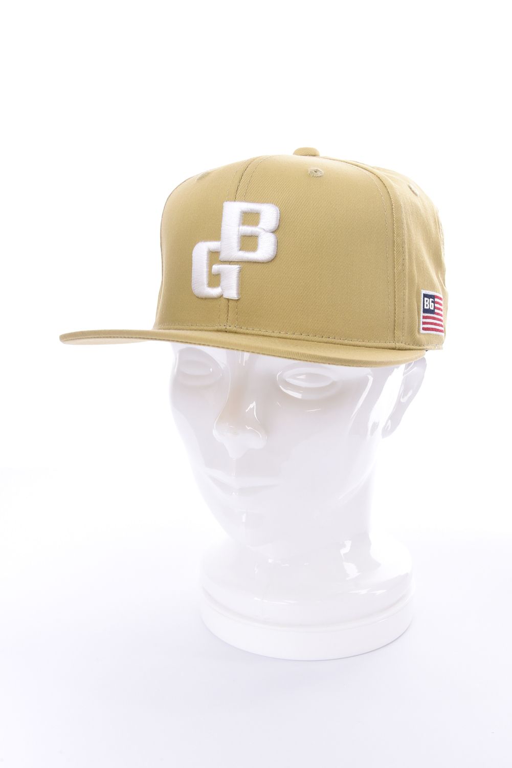 【26SS】 MEN’S BG LOGO FLAT VISOR CAP / BGロゴ フラットキャップ (ベージュ)
