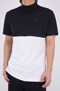 【26SS】 MEN'S BI-COLOR HIGHNECK / バイカラー ハイネックTシャツ (ブラック)