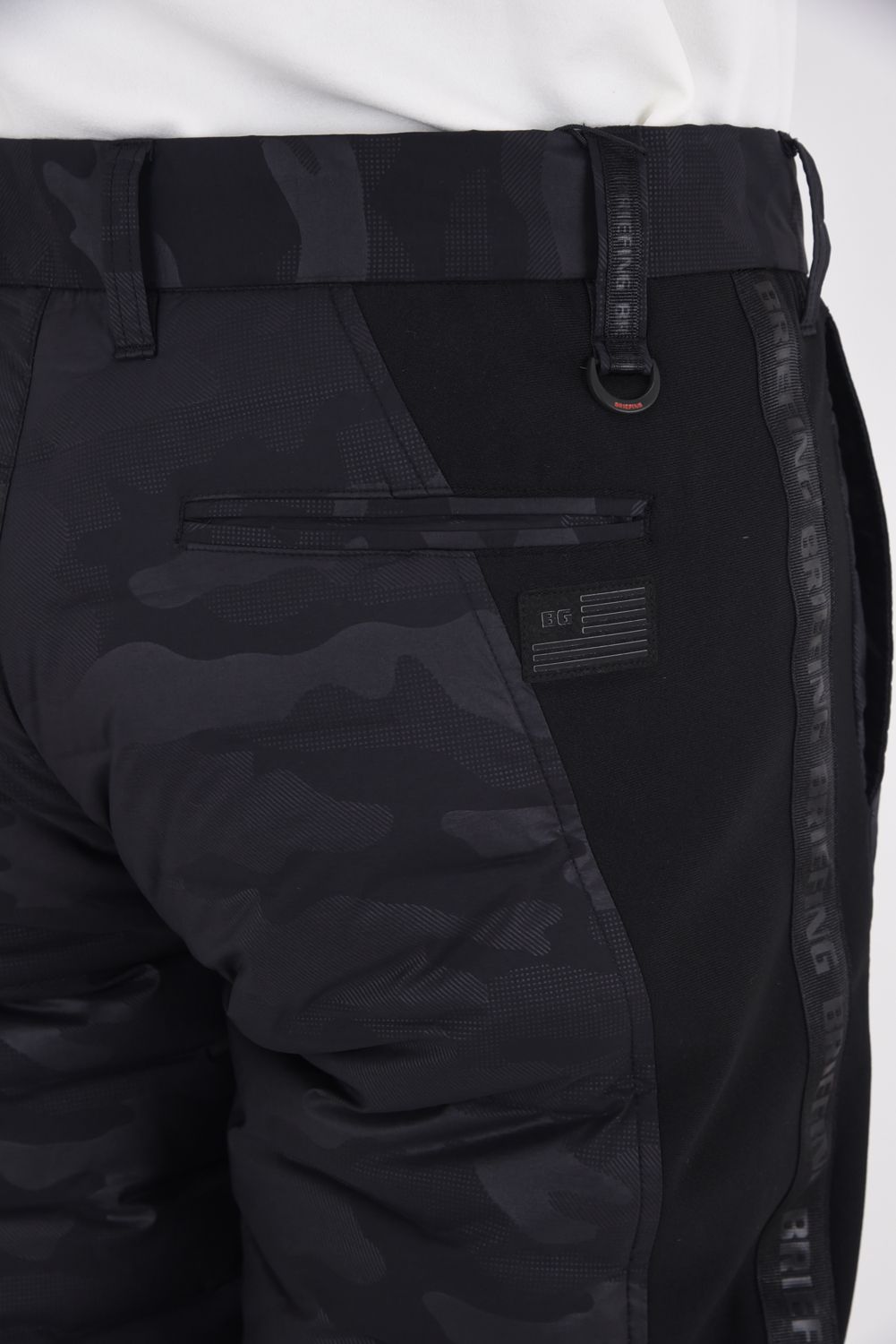 【25AW】 MEN'S HYBRID DOWN PANTS / ストレッチタフタ ダイヤモンドロゴ ハイブリッドダウンパンツ (ブラック/カモ)