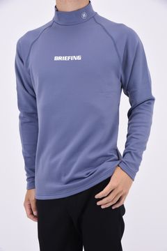 【秋冬仕様】 MENS WARM LS HIGH NECK / ブランドロゴ ウォーム ロングスリーブ モックネックインナー (グレー)