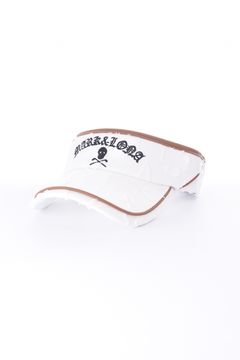 【2026SS 木村拓哉さん着用 VOL.6】 IMPERIAL CUT JACQUARD VISOR / 3Dモノグラム生地 レザーパイピング サンバイザー (ホワイト)