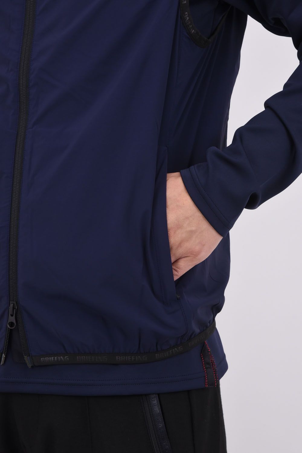 MEN'S WIND VEST / 4WAYストレッチ ジップアップベスト (ネイビー)