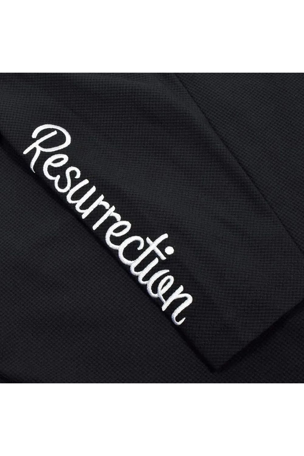 【26AW】 MENS DETACHABLE HALF ZIP SHIRT / ワッフル生地 スリーブデタッチャブル 2WAYハーフジップシャツ (ブラック)*