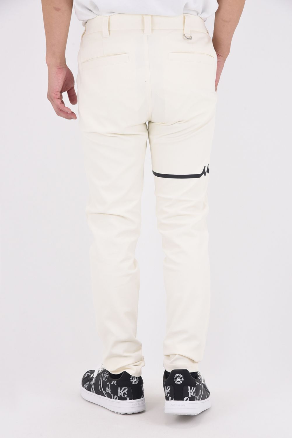 【25AW】 CARDBOARD TWILL JERSEY SLACKS / ダンボールニットツイル ウェーブライン ジャージースラックス (ホワイト)