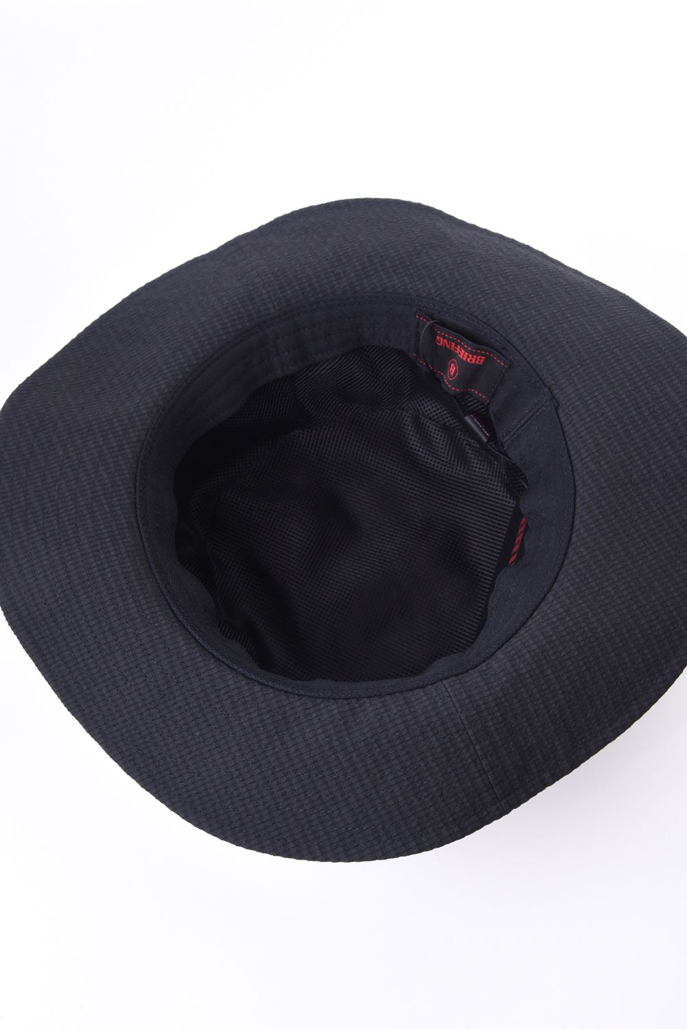 【26SS】 MEN’S SEERSUCKER WIDE HAT / シアサッカー ダイヤモンドロゴ ワイドハット (ブラック)
