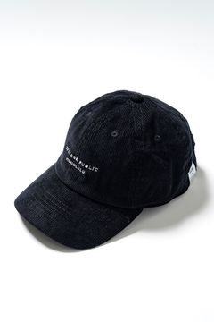 【26AW】 Uka Corduroy 6 Panel Cap / ブランドロゴ刺繍 コーデュロイキャップ (ブラック) (10月入荷予定）