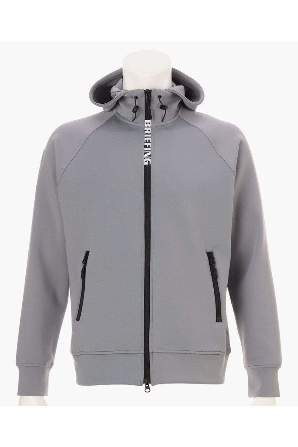 【26SS】 MEN'S 3D LOGO PARKA / 3Dエンボスロゴ ストレッチジャージ ジップアップパーカー (グレー)