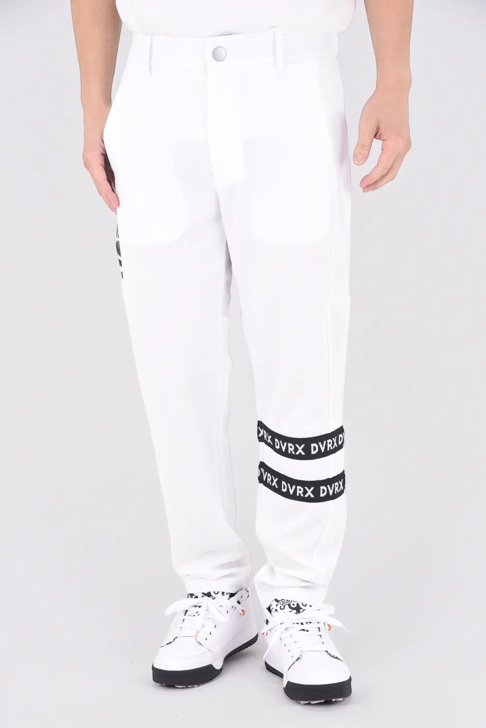 FOR THE GREATER GOOD BK BOTTOM / ロゴバンド ロングパンツ (ホワイト)