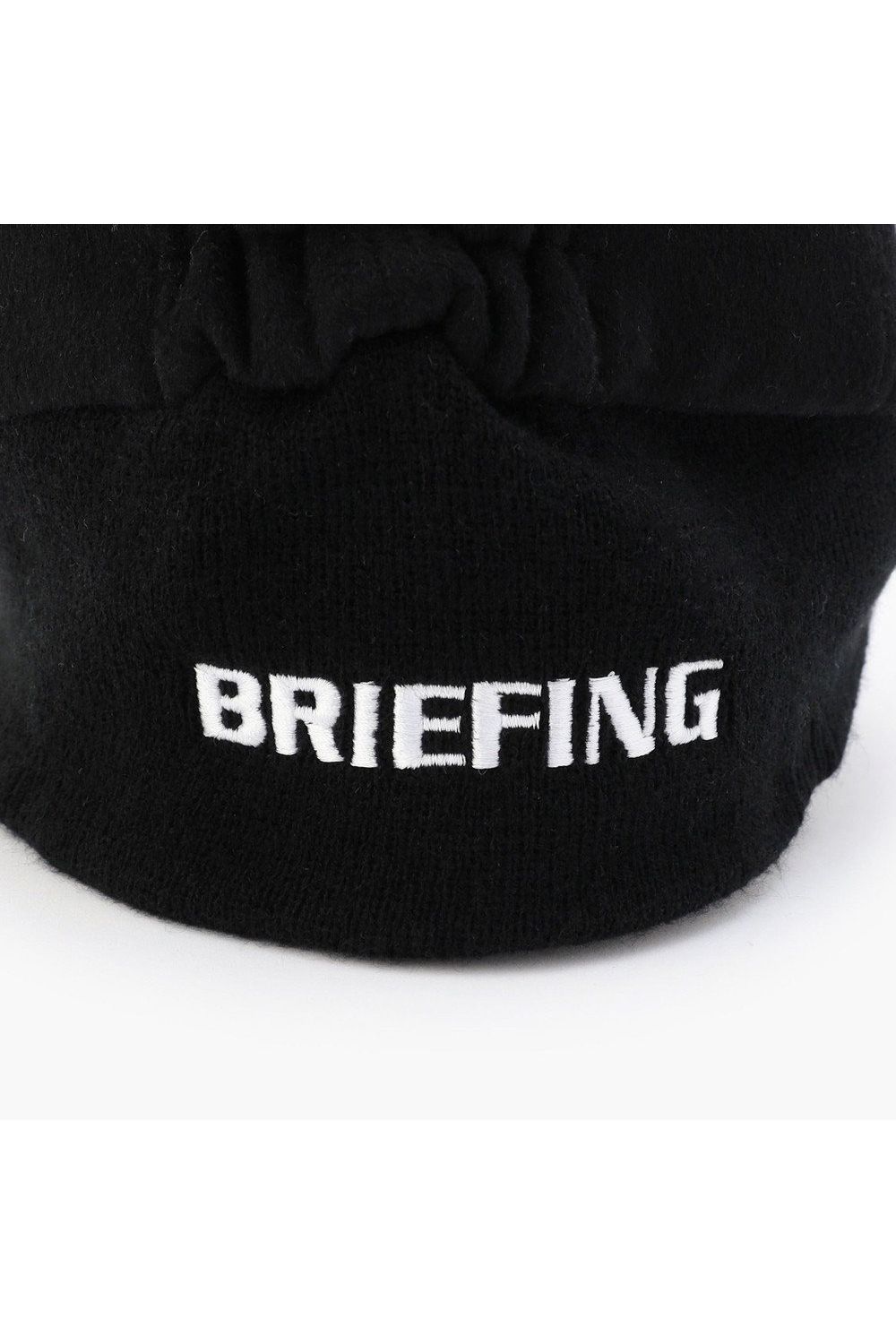MEN'S WOOL WARM CAP / ウール混 ブランドロゴ ウォームキャップ (ブラック)
