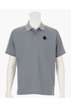 【26SS】 MEN'S LINE POLO RF / カノコ生地 ラインロゴテープ リラックスフィット ポロシャツ (グレー)