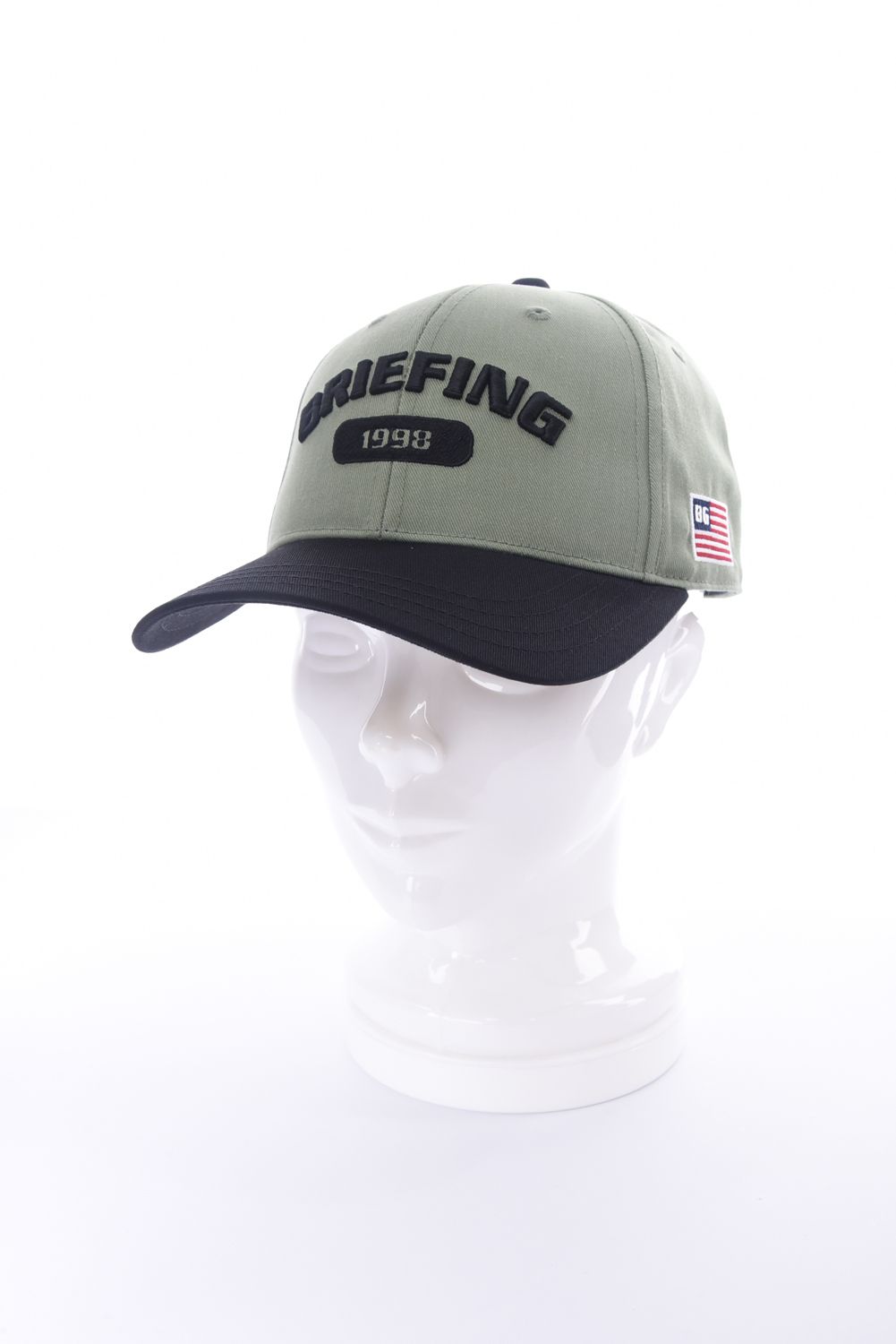 【26SS】 MEN’S COLLEGE LOGO CAP / カレッジ風ロゴ バイカラー キャップ (セージグリーン)