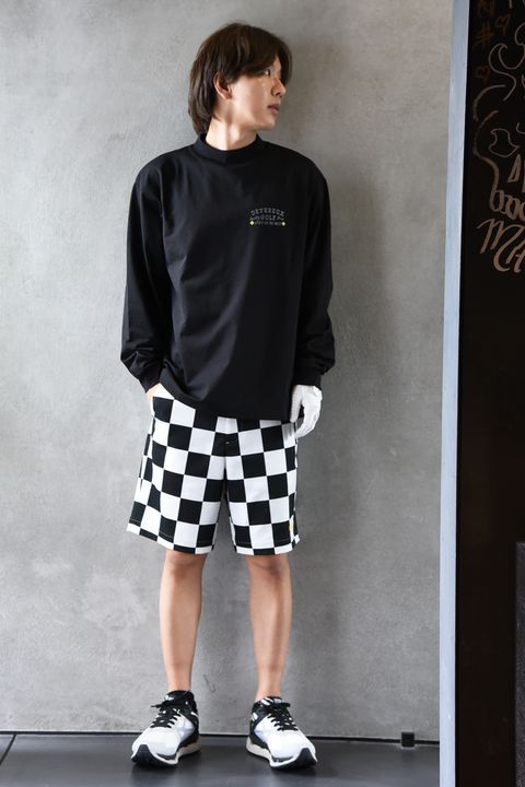 【DEVEREUX GOLF】 初秋ゴルフの定番、長袖モック+ショーツコーデ