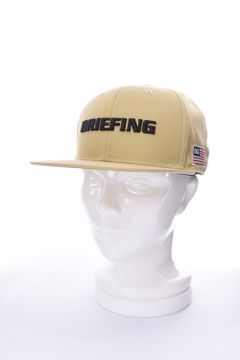 MENS BASIC FLAT VISOR CAP / ブランドロゴ ベーシック フラットキャップ ベージュ