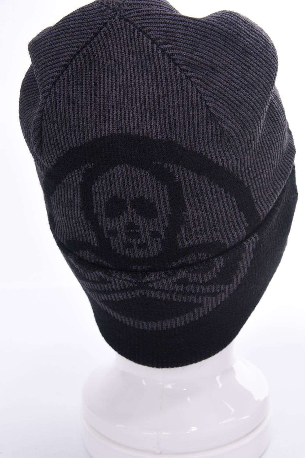 G.O.D MOHAIR BLEND BEANIE / ビッグロゴ ブランクスカル ニットビーニー (ブラック)
