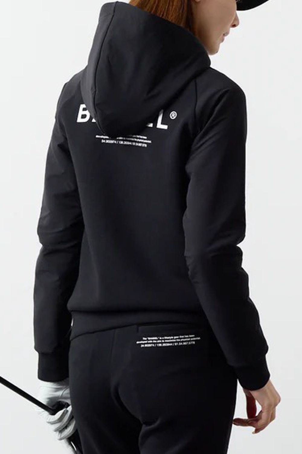 【25AW】【レディース】 SWITCH RAGLAN SLEEVE ZIP HOODIE / ボンディング素材 ラグランスリーブ ハイネックジップフーディー (ブラック)